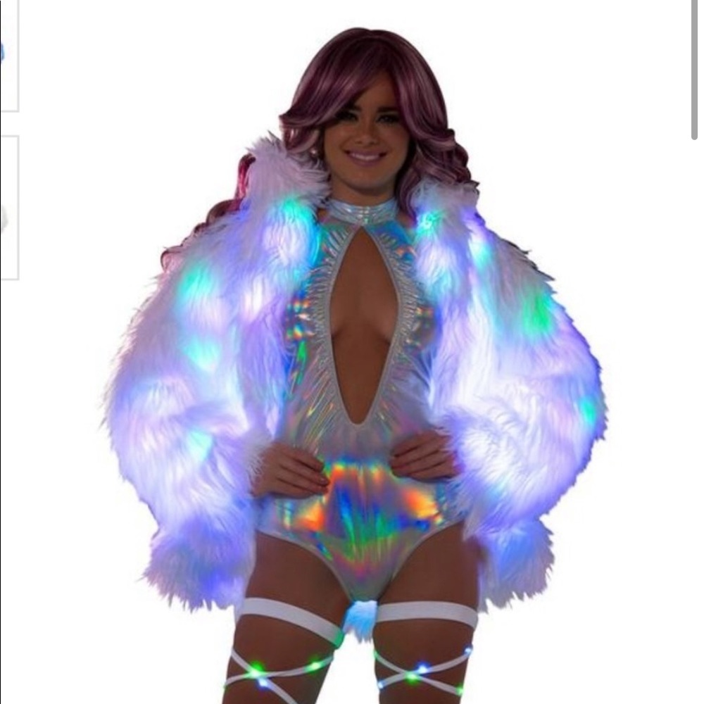 J. Valentine Multi colored Brand NEW  fur jacket
